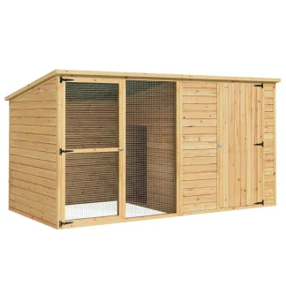 i.Pet Extra Large 2.28M Fir Wood Dog Kennel - Outdoor Pet Puppy Cabin Log
