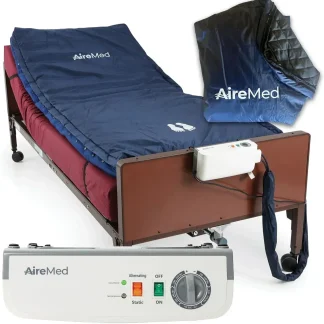 Airmed Low Air Loss Alternating Pressure Mattress Overlay, 5in - Advanced Pump With Static Function