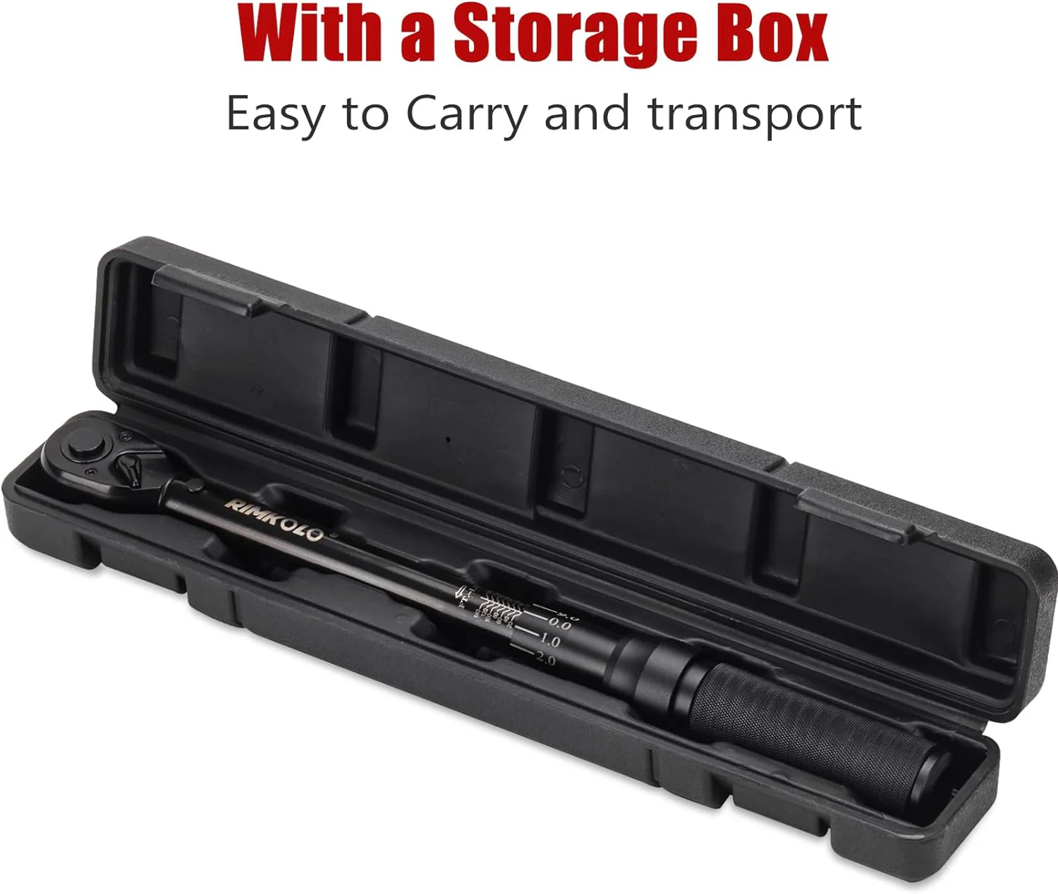 1-Inch Drive Click Torque Wrench, Dual-Scale Adjustable Torque Wrench Set with a Hex Key 200-1000ft.lb / 271-1356.7Nm - Image 10