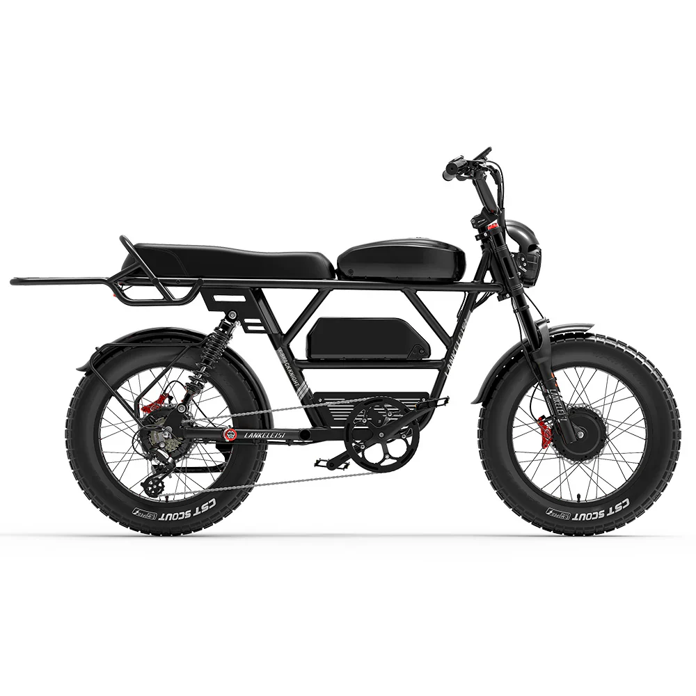Lankeleisi X-Black Knight 1000W*2 Dual Motor 20" Fat Bike Fully E-Mountainbike 45Ah - Image 8