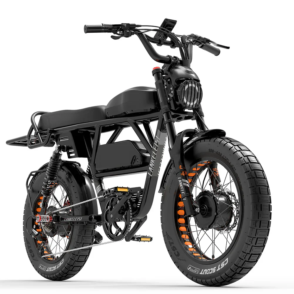 Lankeleisi X-Black Knight 1000W*2 Dual Motor 20" Fat Bike Fully E-Mountainbike 45Ah - Image 2