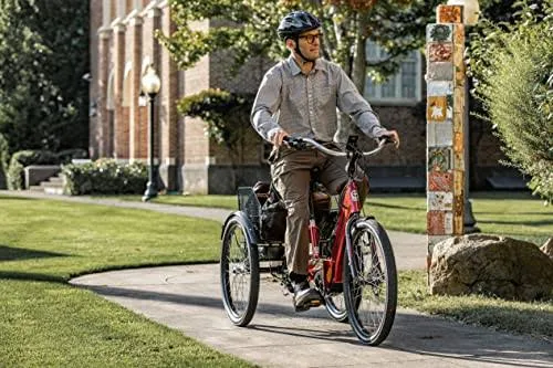 2025 Schwinn Meridian Adult Tricycle Bike Mens and Womens Three Wheel Beach Cruiser 26-inch Wheels Low Step-Through Frame Wide Seat Rear Folding Basket Sin - Image 5