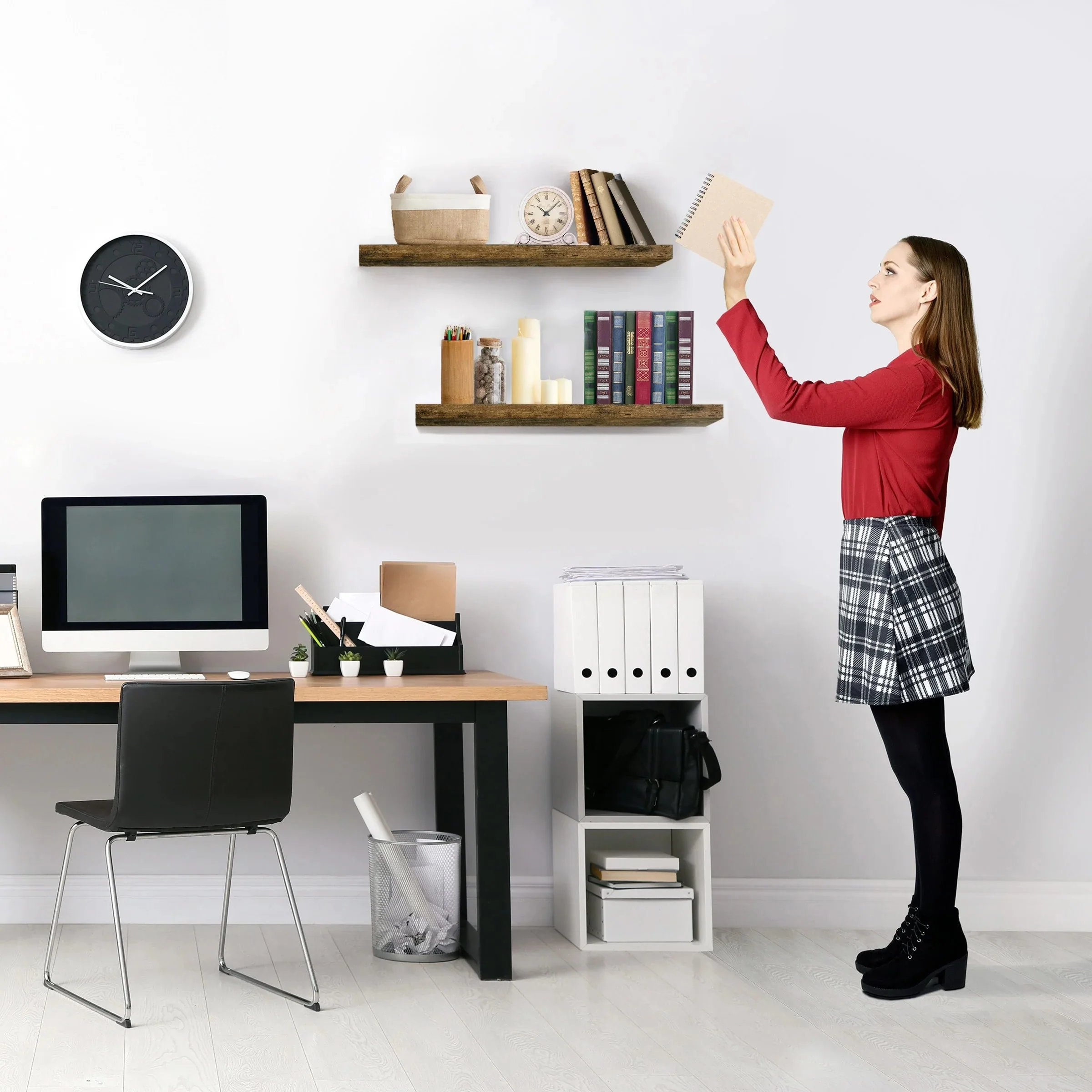 24 Inch Extra Long Floating Wall Shelf Set, 2 Count - Image 17