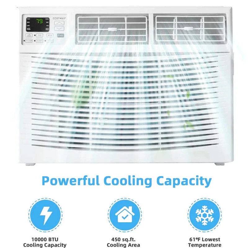 10000 BTU Quiet Window Air Conditioner With Remote, Eco Mode And Dehumidifier - Image 6