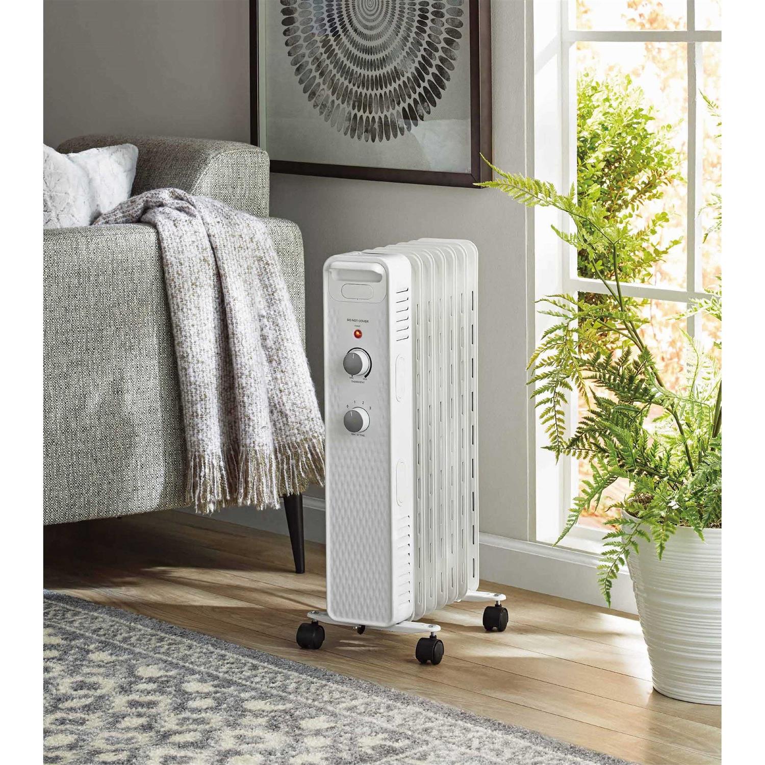 Mainstays Mechanical Oil Filled Electric Radiant Space Heater 1500W - WSH07O2AWW - Image 5
