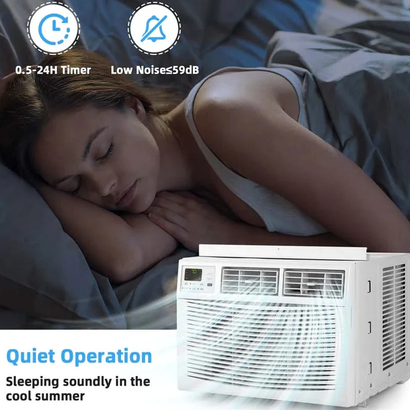 10000 BTU Quiet Window Air Conditioner With Remote, Eco Mode And Dehumidifier - Image 8