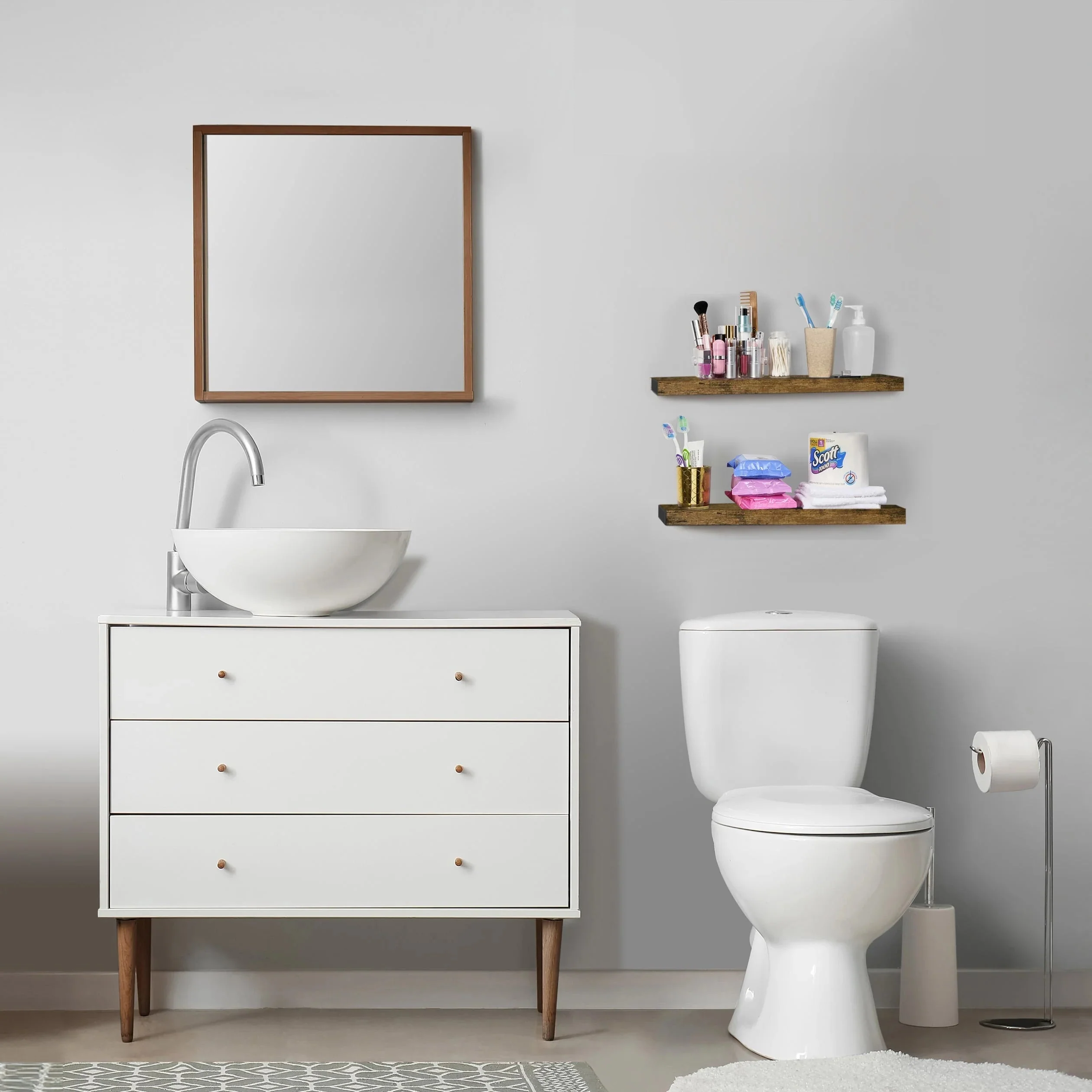 24 Inch Extra Long Floating Wall Shelf Set, 2 Count - Image 20