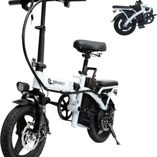 Ebikes for Adults, 400W Motor 22MPH Max Speed, 14” Tire, 48V 15AH Removable Battery for Electric Bike, Multi-Shock Absorption, City Commuter, Foldable Adult Electric Bicycles