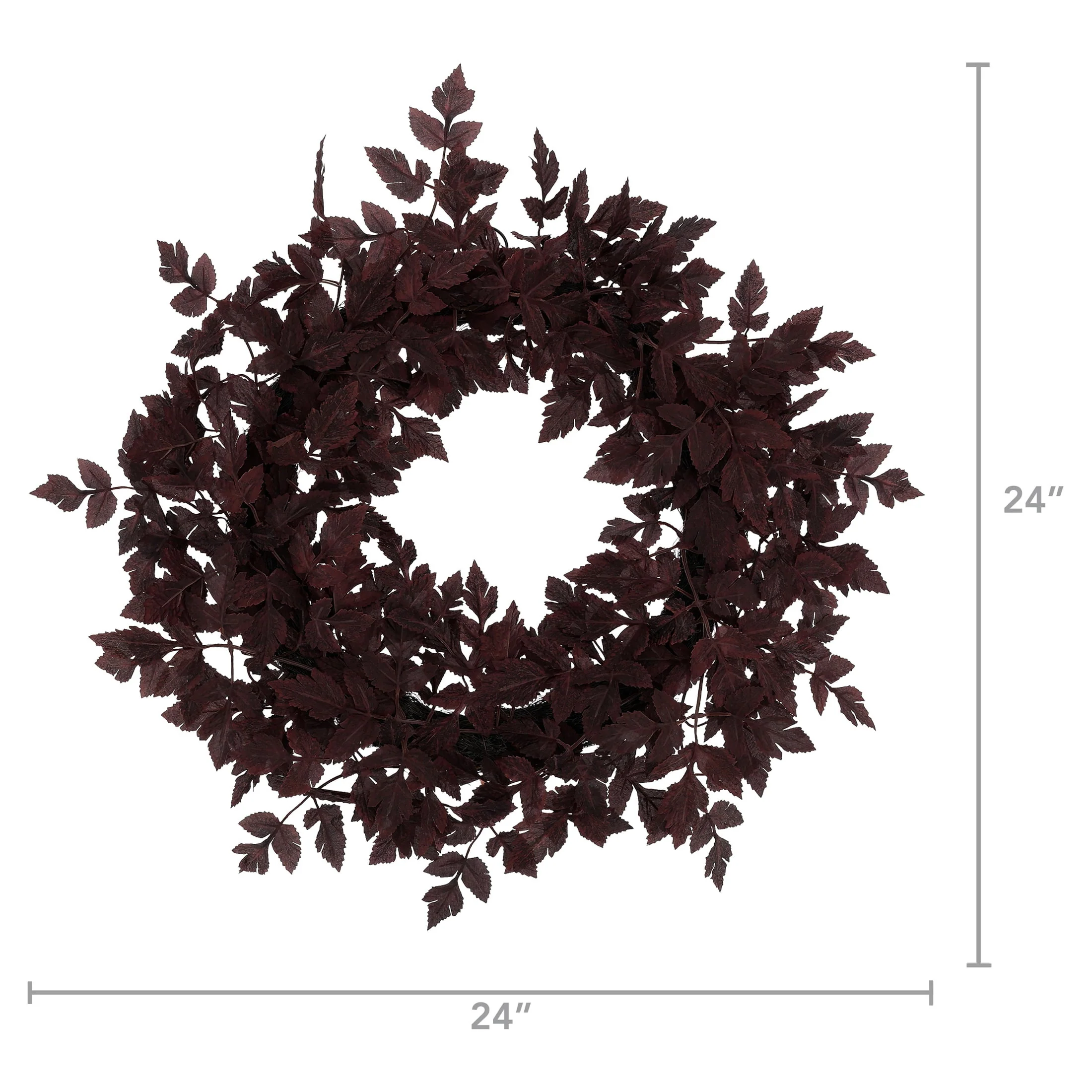 My Texas House Halloween Layered Foliage Wreath, Plum, 24" - Image 5