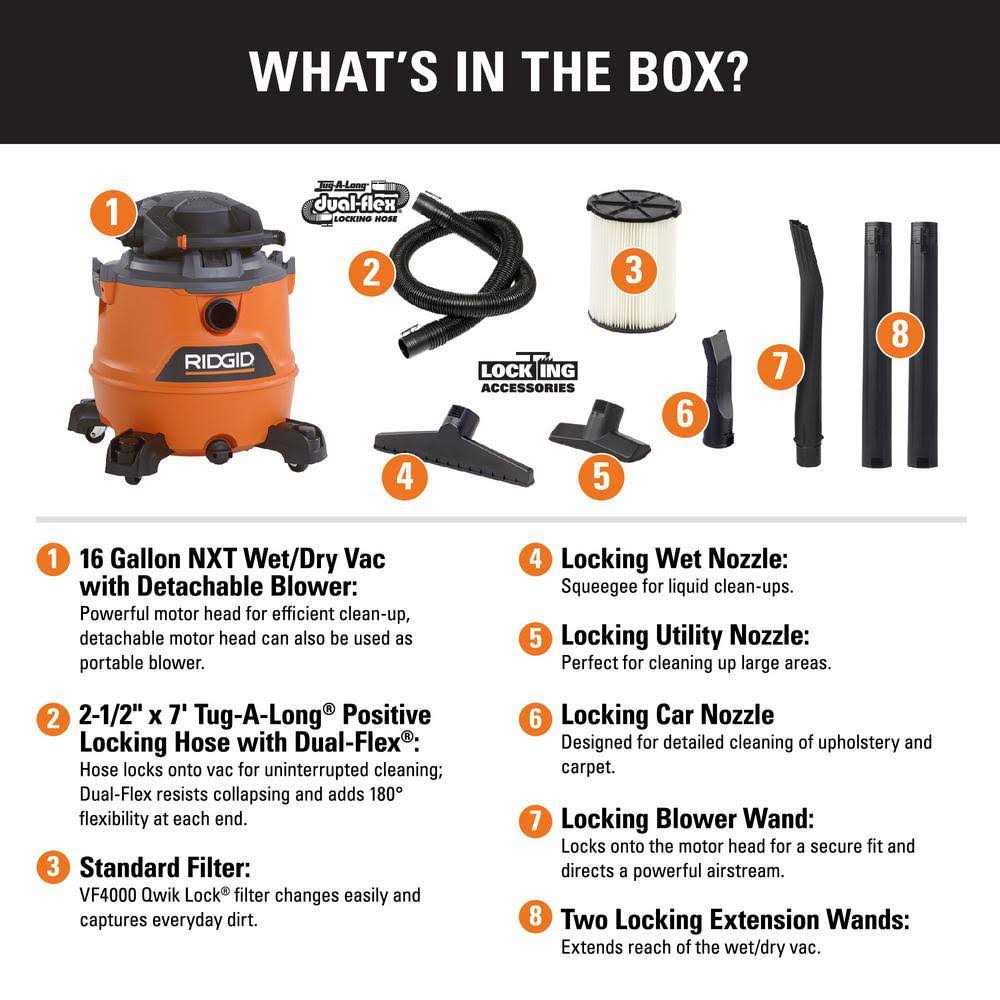 RIDGID 16 Gallon 6.5 Peak HP NXT Wet/Dry Shop Vacuum With Detachable Blower - HD1600 - Image 5