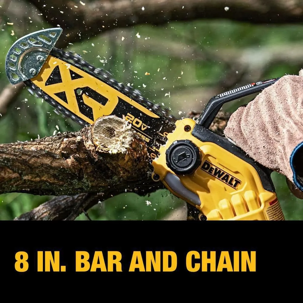 8-Inch 20V Cordless Pruning Chainsaw Kit with 3Ah Battery and Charger - DCCS623L1 - Image 10
