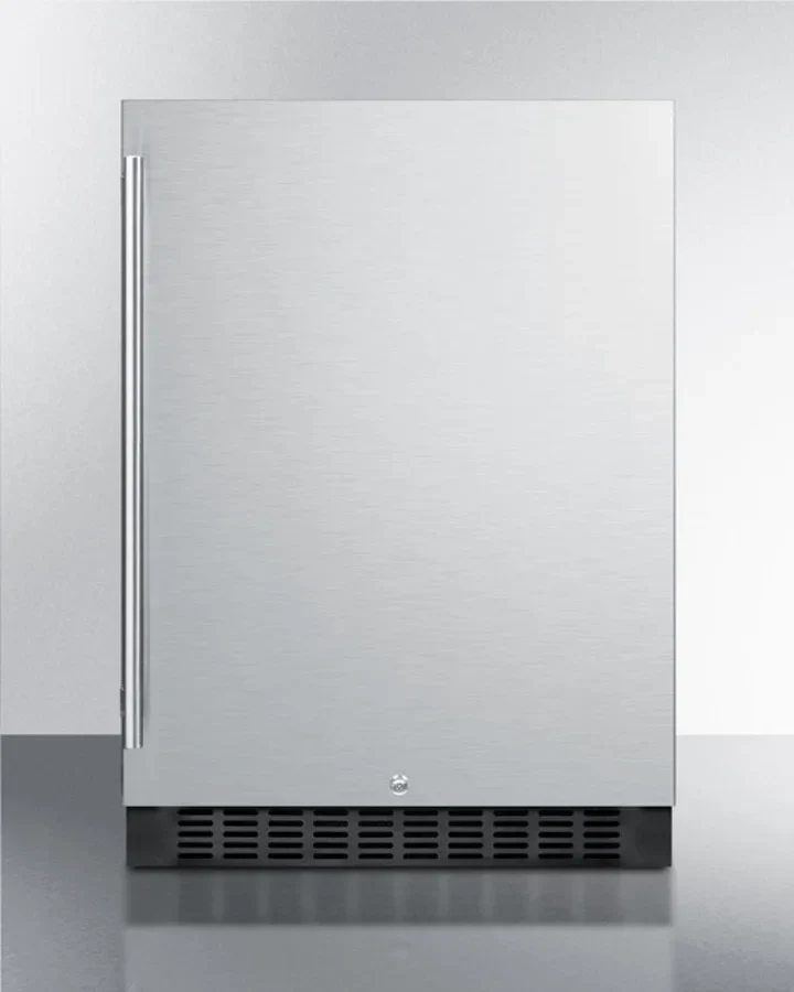 24in Wide Built-In All-Refrigerator With Stainless Steel Cabinet