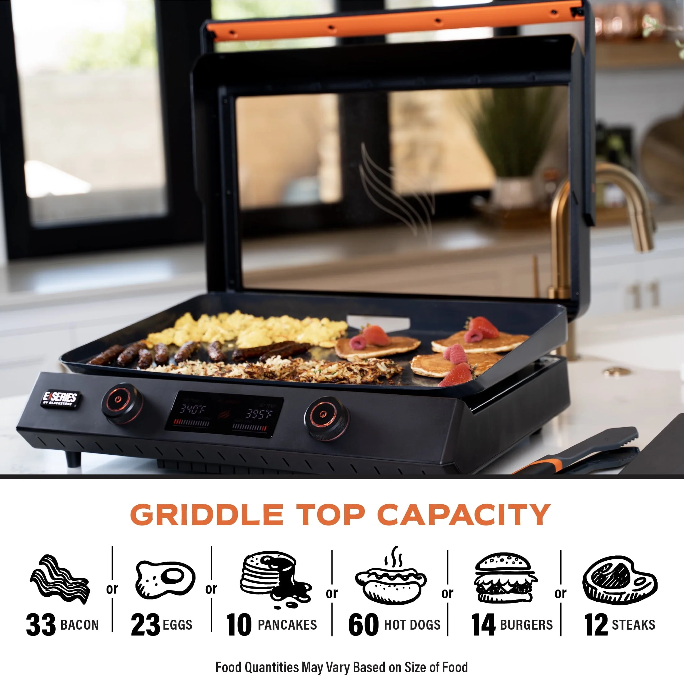 Blackstone E - Series 2 - Burner 22" Electric Tabletop Griddle with Prep Cart - Image 6