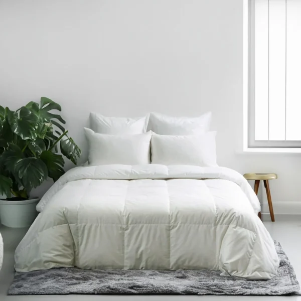 Highland Feather European White Duck Down Comforter, Full, Winter, 725 Fill Power - Tencel Organic Cotton Shell