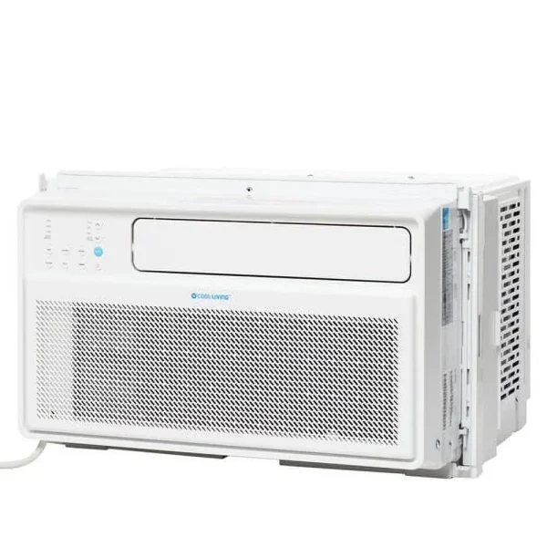 Cool-Living 8,000 BTU Window Air Conditioner, 42dB, Digital Display And Remote, White