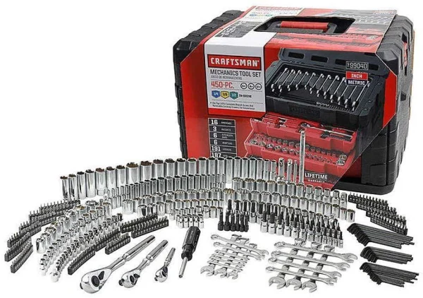 Craftsman 450-Piece Mechanics Set, Ratchet Socket Hand Wrench